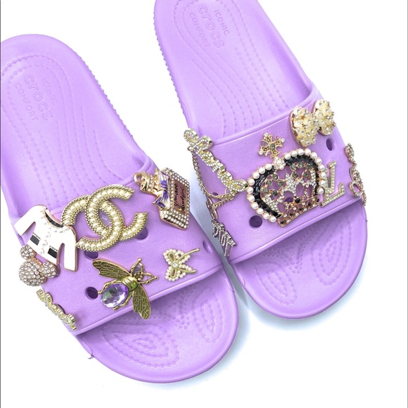 Designer Inspired Bling Crocs Size8 - Picture 7 of 9